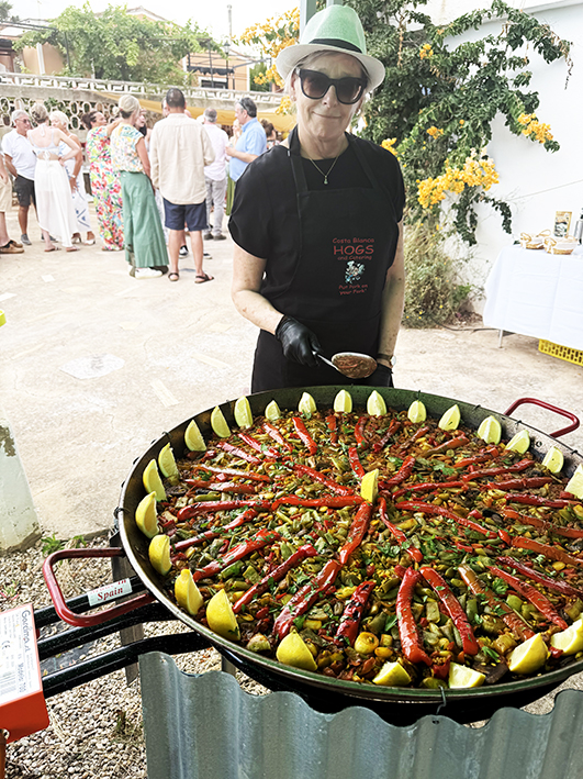 A fabulous authentic Spanish paella cooked from fresh on site.